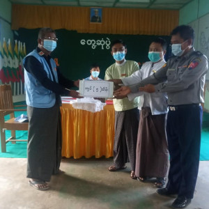 ကျီခါးမြို့ ကိုဗစ်-၁၉ရောဂါကာကွယ်ထိန်းချုပ်၊ကုသရေးနှင့် အရေးပေါ်တုန့်ပြန်ရေးကော်မတီအတွက် အလှူငွေပေးအပ်ပွဲအခမ်းအနား၌ ပြည်နယ်လူမှုရေးဝန်ကြီး အမှာစကားပြောကြား